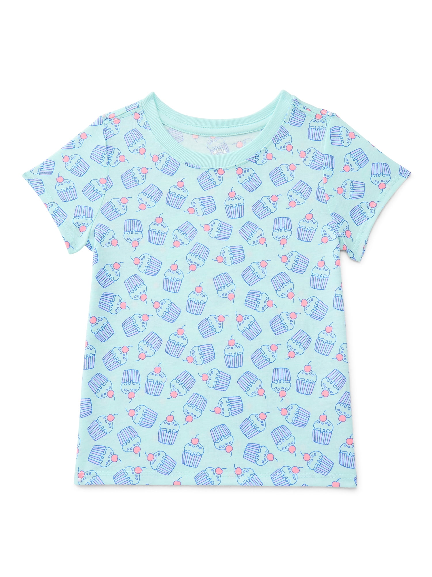 Wonder Nation Toddler Girls Tee with Short Sleeves, Sizes 18M-5T