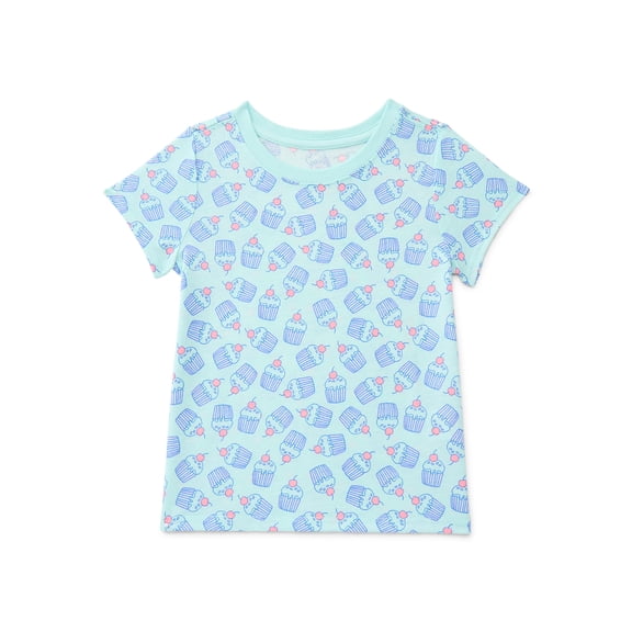 Wonder Nation Toddler Girls Tee with Short Sleeves, Sizes 18M-5T