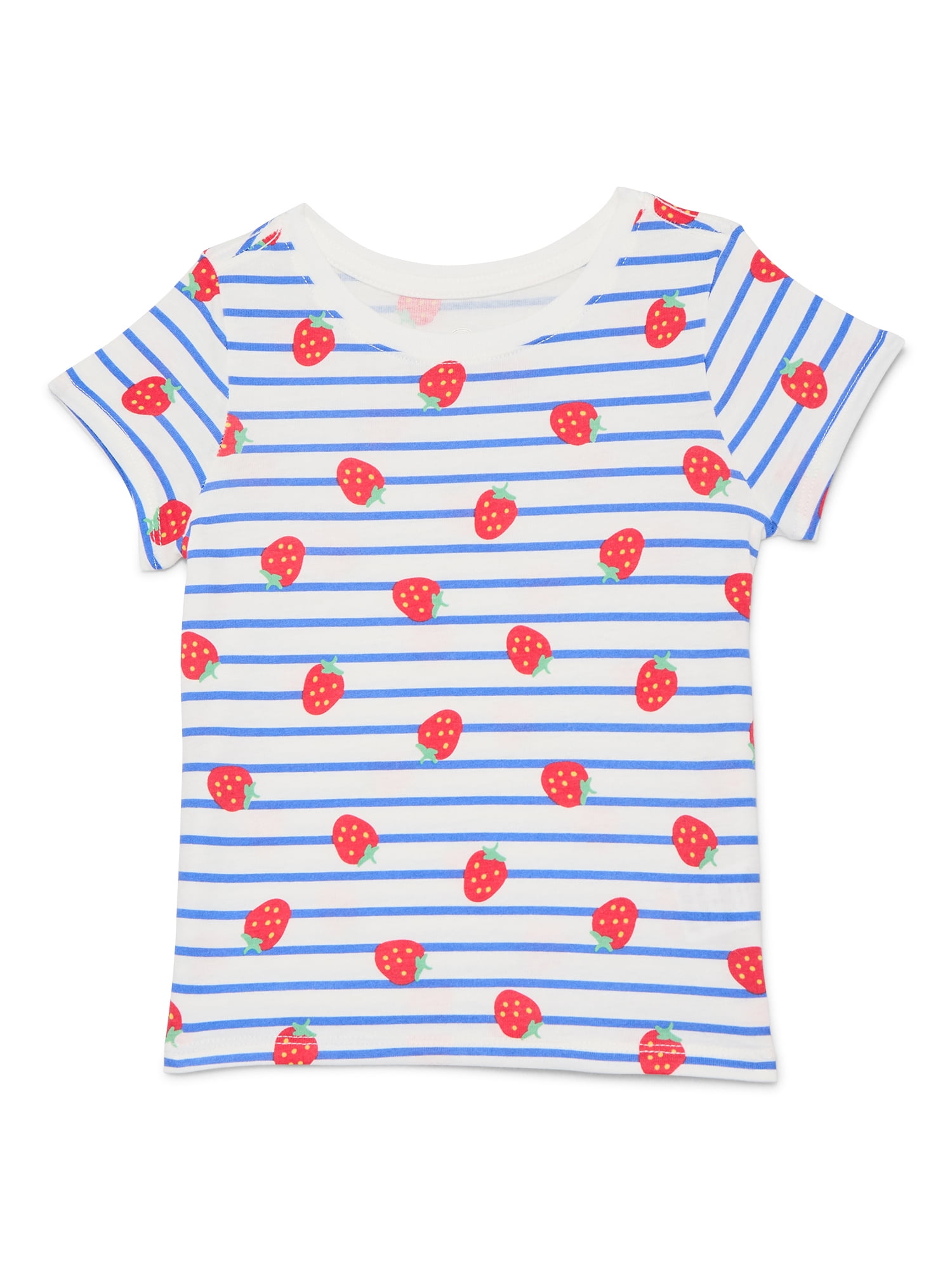 Wonder Nation Toddler Girls Tee with Short Sleeves, Sizes 18M-5T