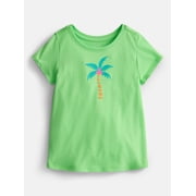 Wonder Nation Toddler Girls Graphic Tee with Short Sleeves, Sizes 18M–5T