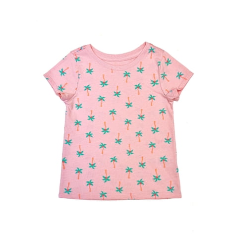 Toddler Girls Printed Tee with Short Sleeves, Sizes 18M–5T