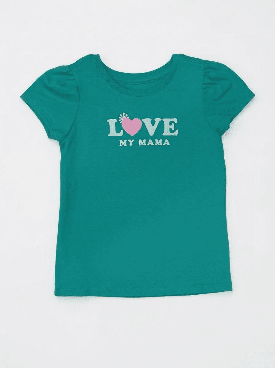 Wonder Nation Toddler Girls Graphic Tee with Puff Sleeves, Sizes 18M–5T