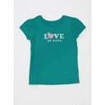 thumbnail image 1 of Wonder Nation Toddler Girls Graphic Tee with Puff Sleeves, Sizes 18M–5T, 1 of 3