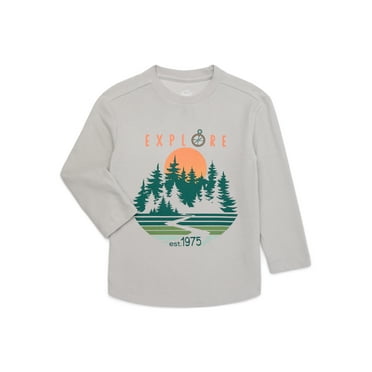 Wonder Nation Boys Graphic Thermal Top with Long Sleeves, Sizes XS-XXL & Husky