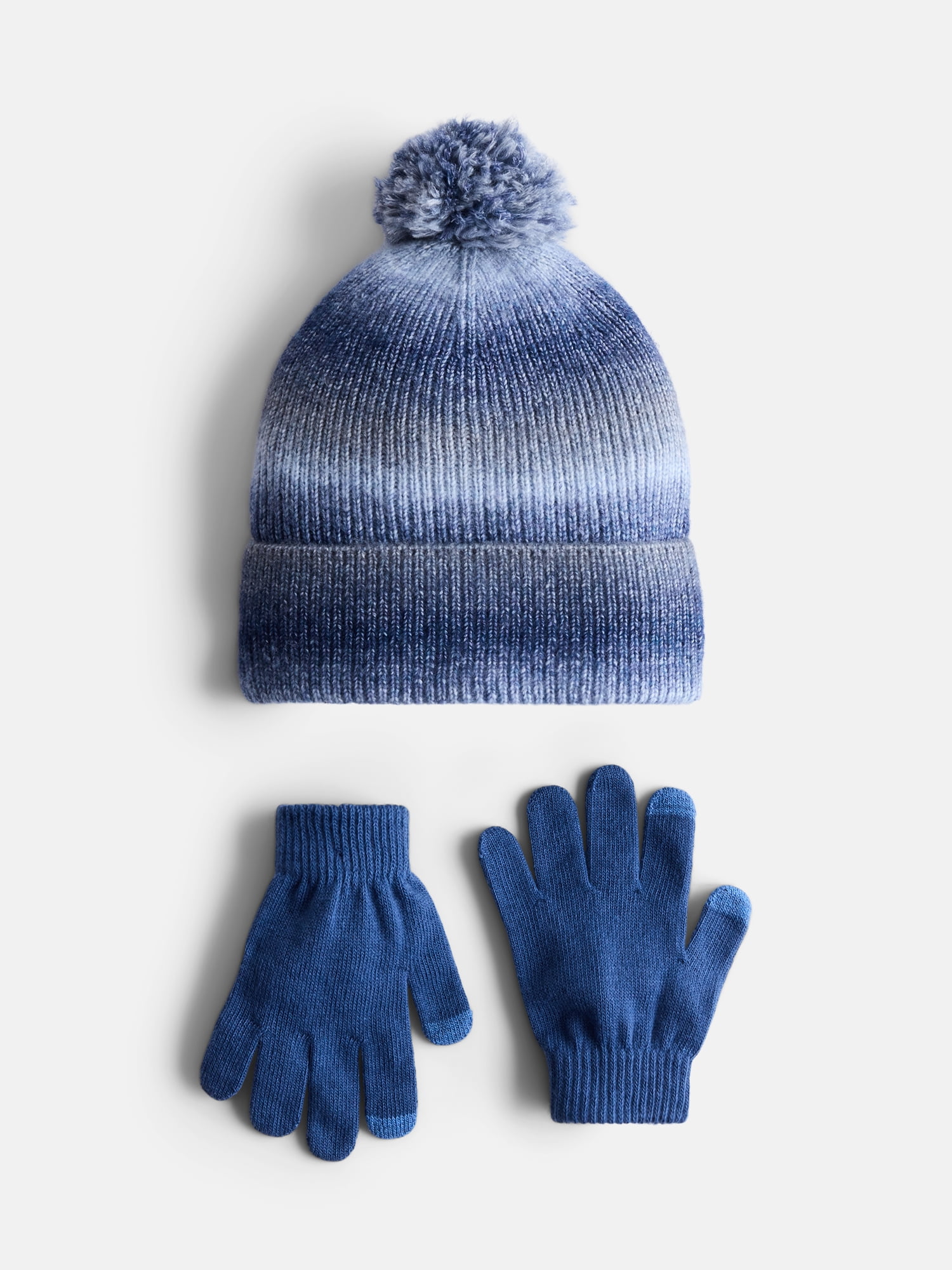 Wonder Nation Kids' Space Dye Beanie Hat and Gloves Set, 3- Piece