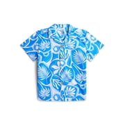 Wonder Nation Boys' Cotton Camp Shirt with Short Sleeves, Sizes 4-18 & Husky