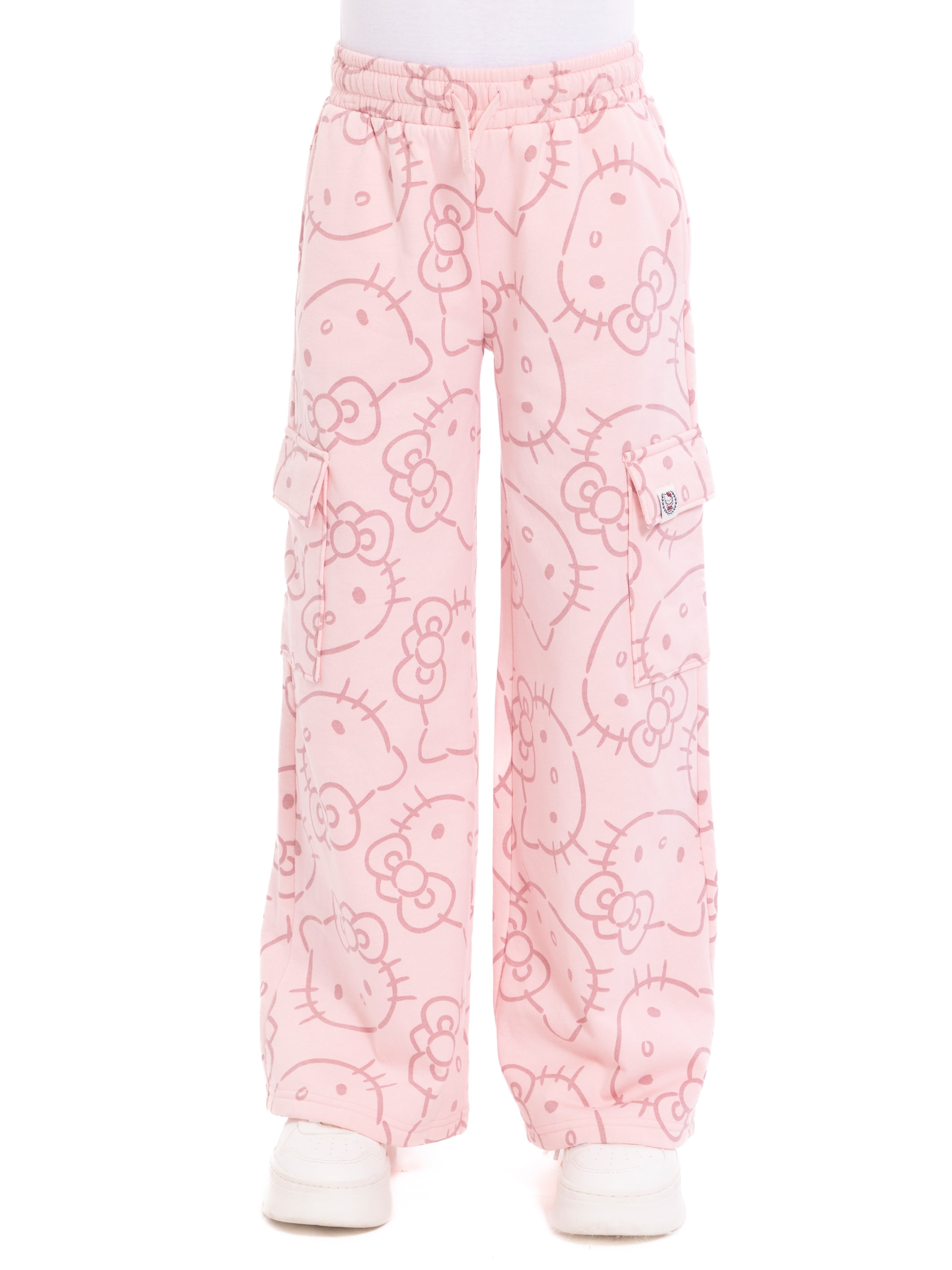 Wonder Nation Hello Kitty Girls Graphic Fleece Cargo Pants, Sizes 4-18 - Walmart.com