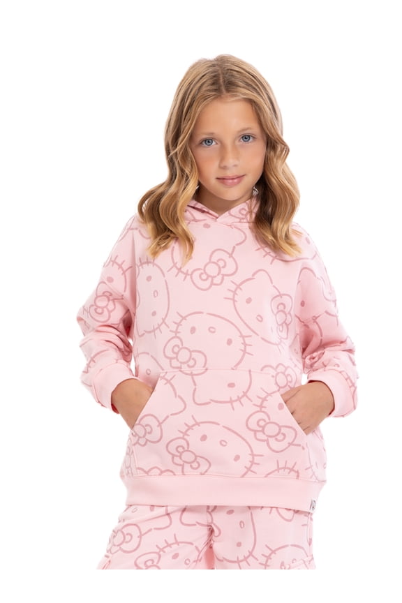 Hello Kitty Girls Printed Graphic Hooded Sweatshirt, Sizes 4-18