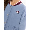 thumbnail image 1 of Wonder Nation Hello Kitty Girls Cotton Denim Bomber Jacket, Midweight, Sizes 4-18, 1 of 8