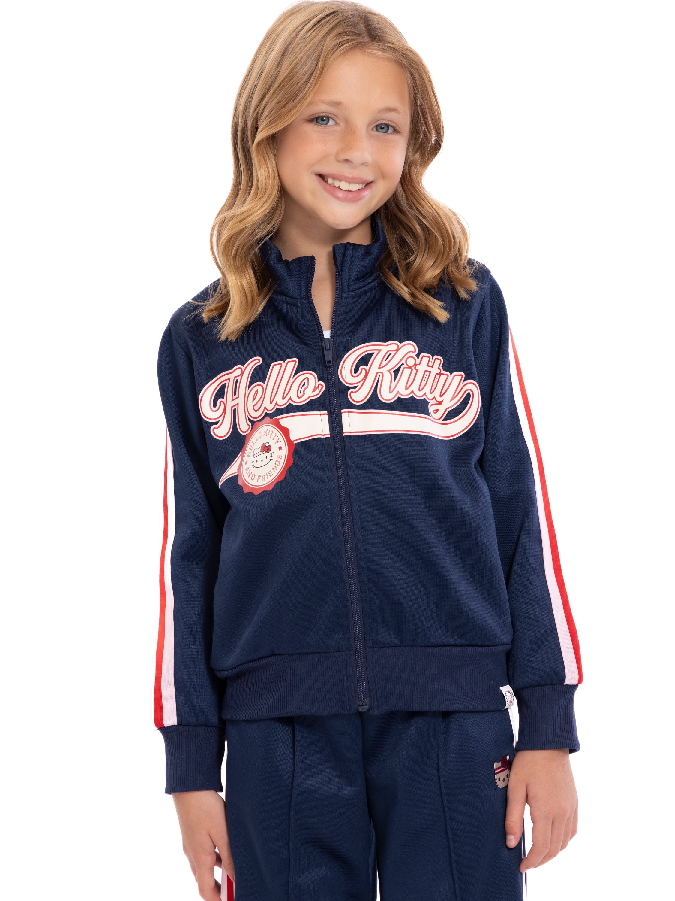 Wonder Nation Hello Kitty Girls Graphic Full-Zip Track Jacket