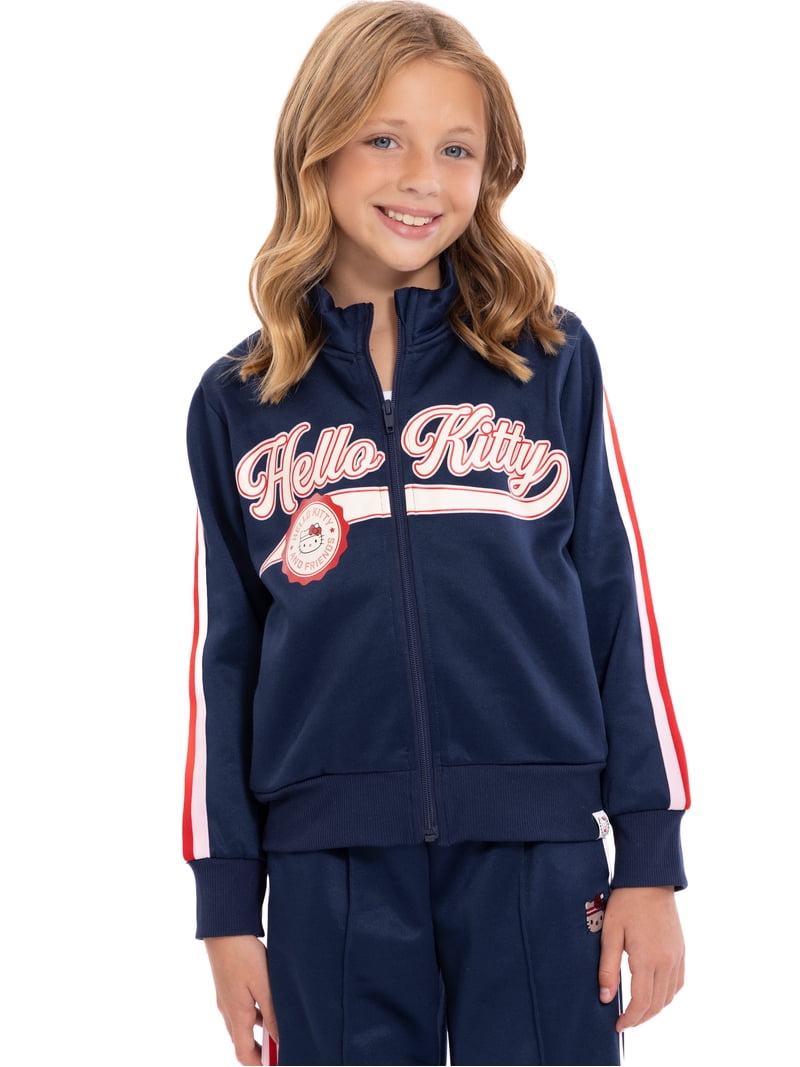 Wonder Nation Hello Kitty Girls Graphic Full-Zip Track Jacket
