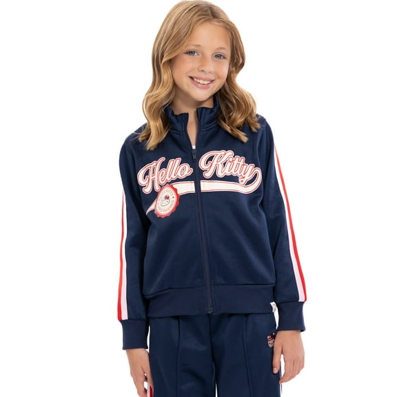 Wonder Nation Hello Kitty Girls Graphic Full-Zip Track Jacket, Sizes 4-18