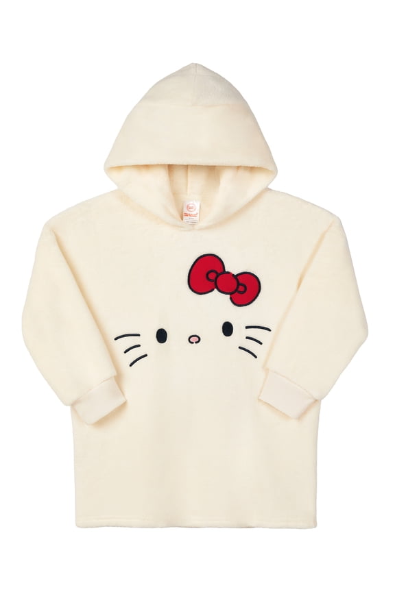 X Hello Kitty Girls Long Sleeve Sleep Hoodie, One-Piece, Sizes 4-18
