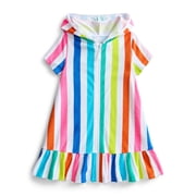Girls Terry Towel Swimsuit Coverup Dress with UPF 50+, Sizes 4-18 & Plus