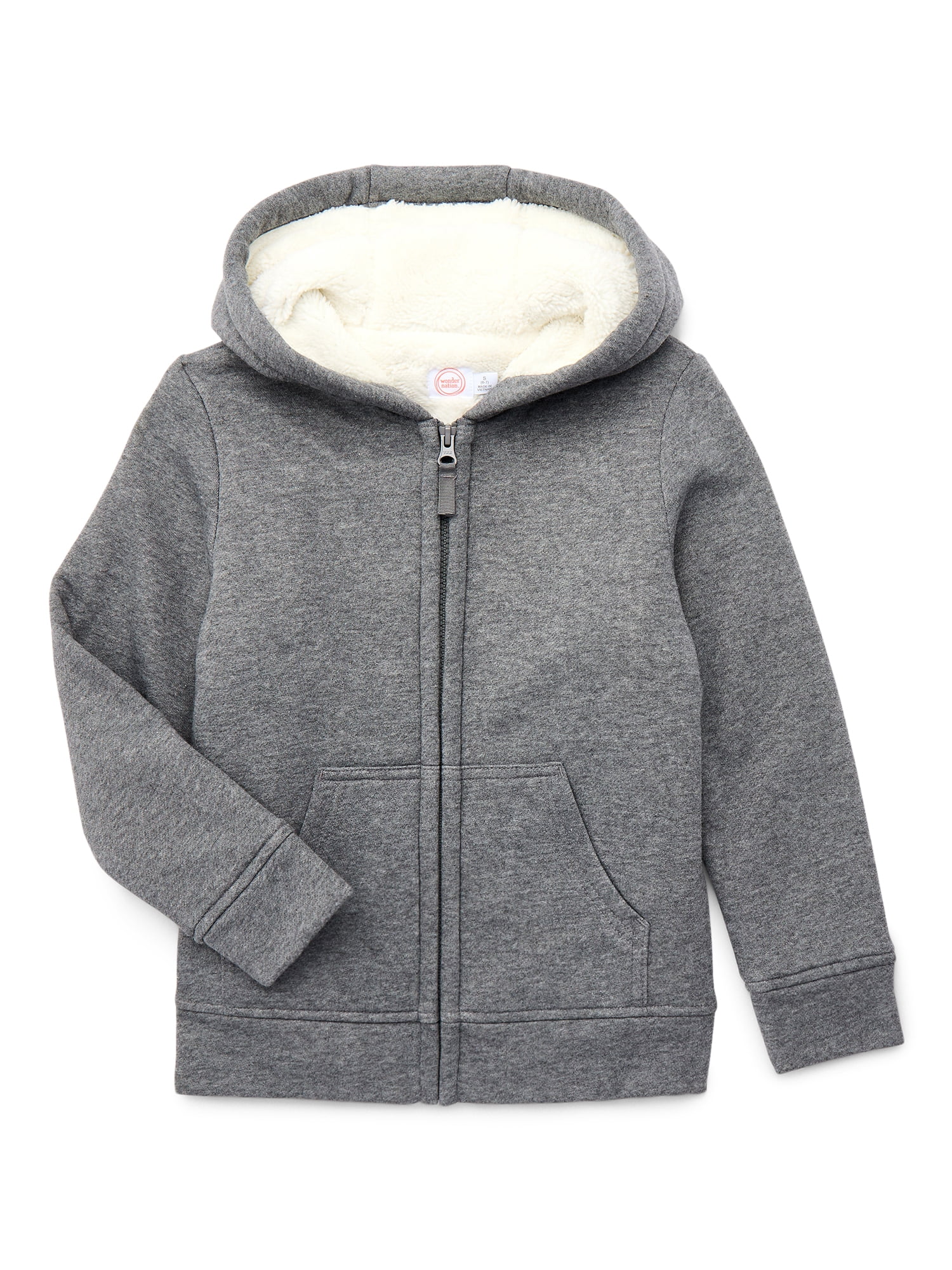 Wonder Nation Boys Kid Tough Hoodie with Long Sleeves, Sizes 4-18 & Husky