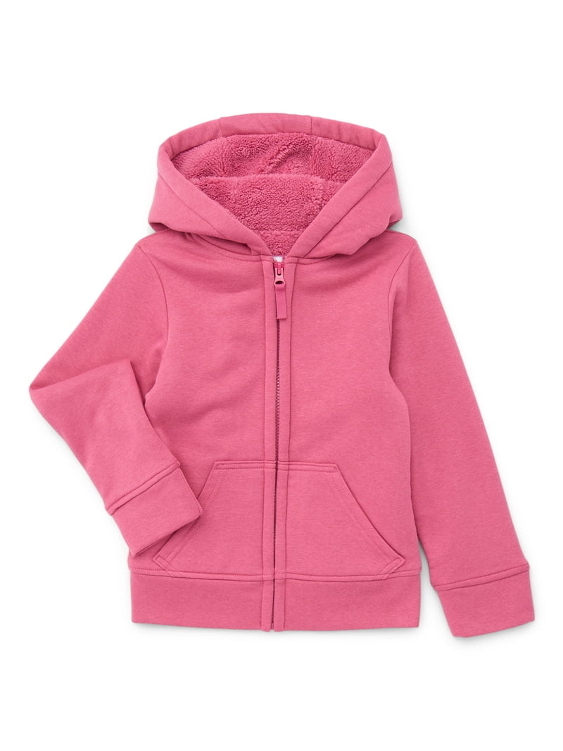 Wonder Nation Girls Kids Tough Fully Lined Zip Hoodie Jacket