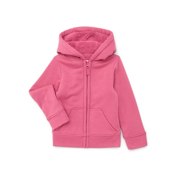 Wonder Nation Girls Kids Tough Fully Lined Zip Hoodie Jacket, Sizes 4-18 & Plus