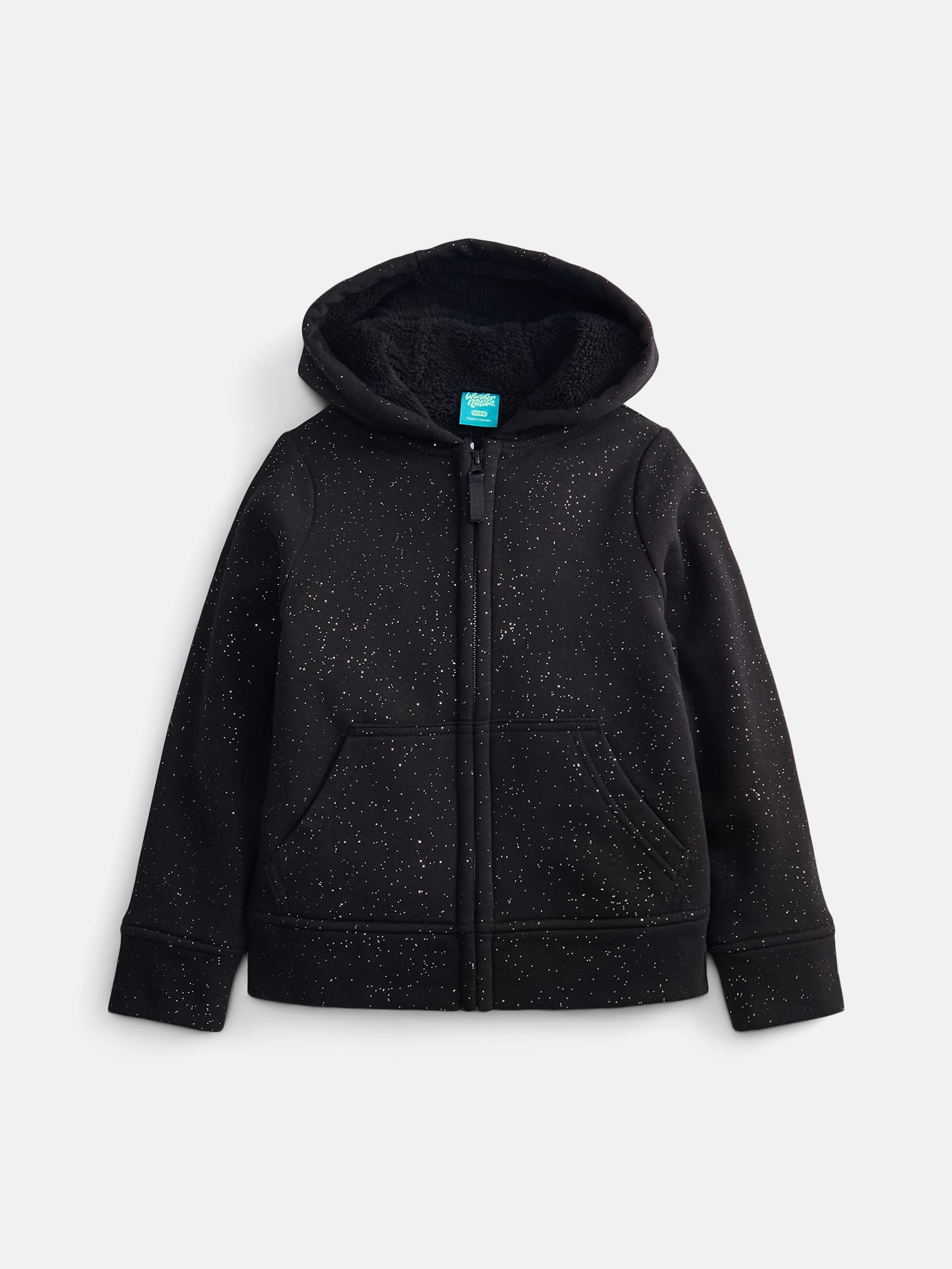 Wonder Nation Girls' Kid Tough Fleece Lined Hoodie Jacket, Sizes 4-18 & Plus