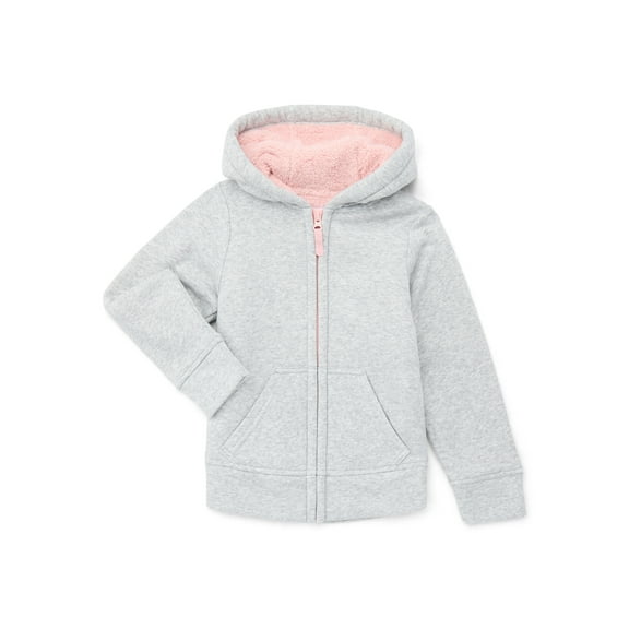 Wonder Nation Girls Kids Tough Fully Lined Zip Hoodie Jacket, Sizes 4-18 & Plus