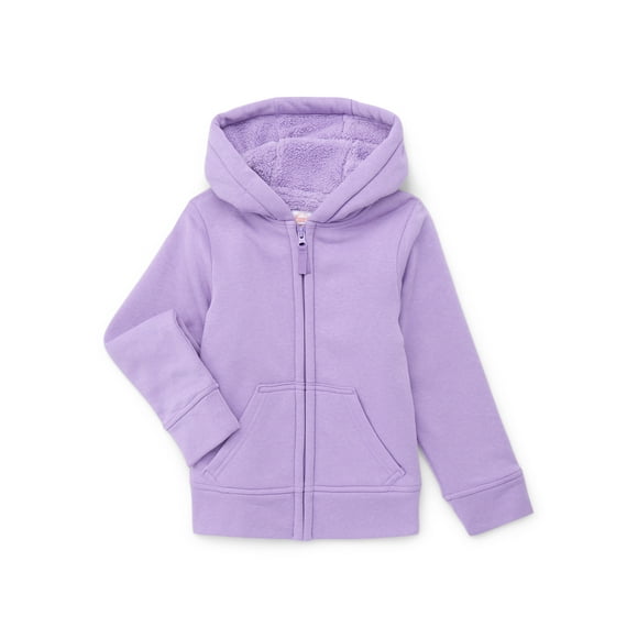 Wonder Nation Girls Kids Tough Fully Lined Zip Hoodie Jacket, Sizes 4-18 & Plus