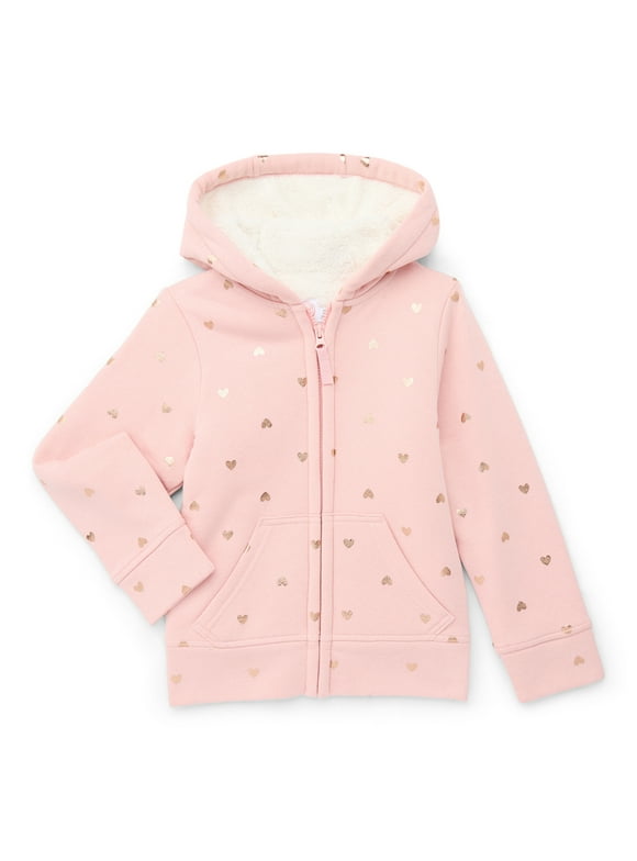 Girls Kids Tough Fully Lined Zip Hoodie Jacket, Sizes 4-18 & Plus