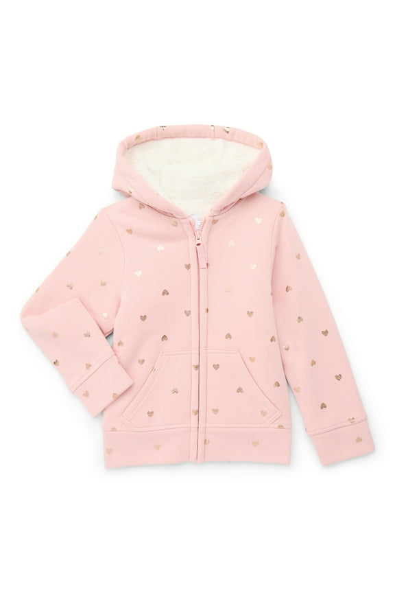 Girls Kids Tough Fully Lined Zip Hoodie Jacket, Sizes 4-18 & Plus