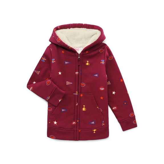 Wonder Nation Boys Kid Tough Hoodie with Long Sleeves, Sizes 4-18 & Husky