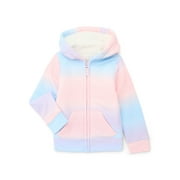 WONDER NATION Girls Kids Tough Fully Lined Zip Hoodie Jacket, Sizes 4-18 & Plus