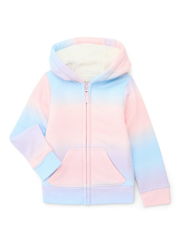 Girls Kids Tough Fully Lined Zip Hoodie Jacket, Sizes 4-18 & Plus