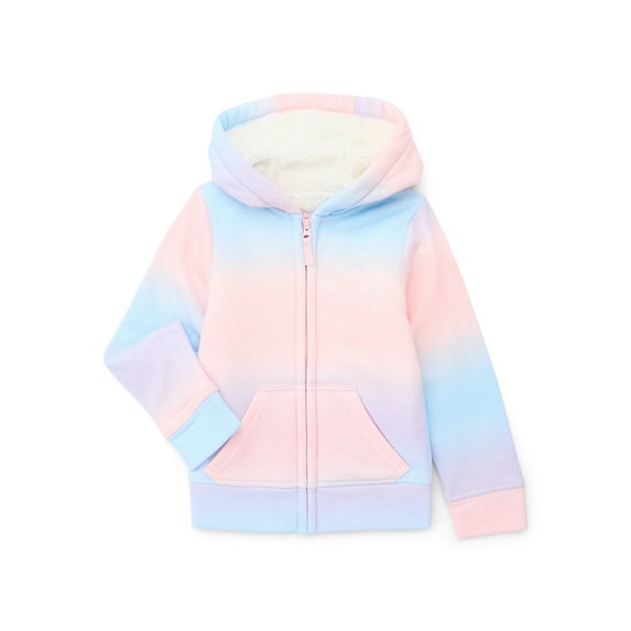 Wonder Nation Girls Kids Tough Fully Lined Zip Hoodie Jacket, Sizes 4-18 & Plus