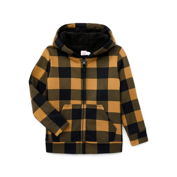 Wonder Nation Boys Kid Tough Hoodie with Long Sleeves, Sizes 4-18 & Husky