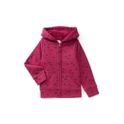 Wonder Nation Girls Kids Tough Fully Lined Zip Hoodie Jacket, Sizes 4-18 & Plus