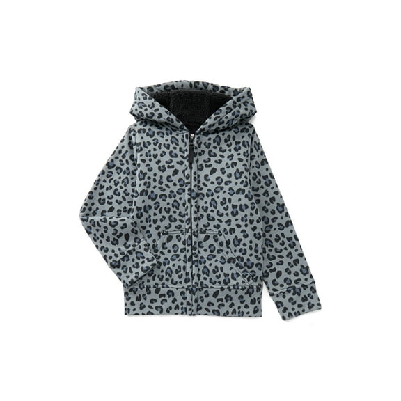 Wonder Nation Girls Kids Tough Fully Lined Zip Hoodie Jacket, Sizes 4-18 & Plus