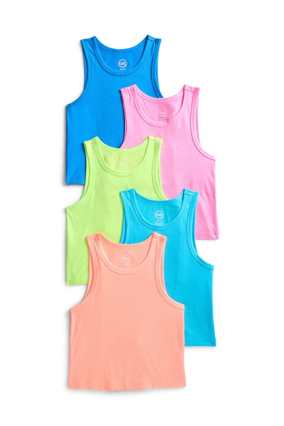 Boys Kid Tough Tank Tops, 5-Pack, Sizes XS-XXL & Husky