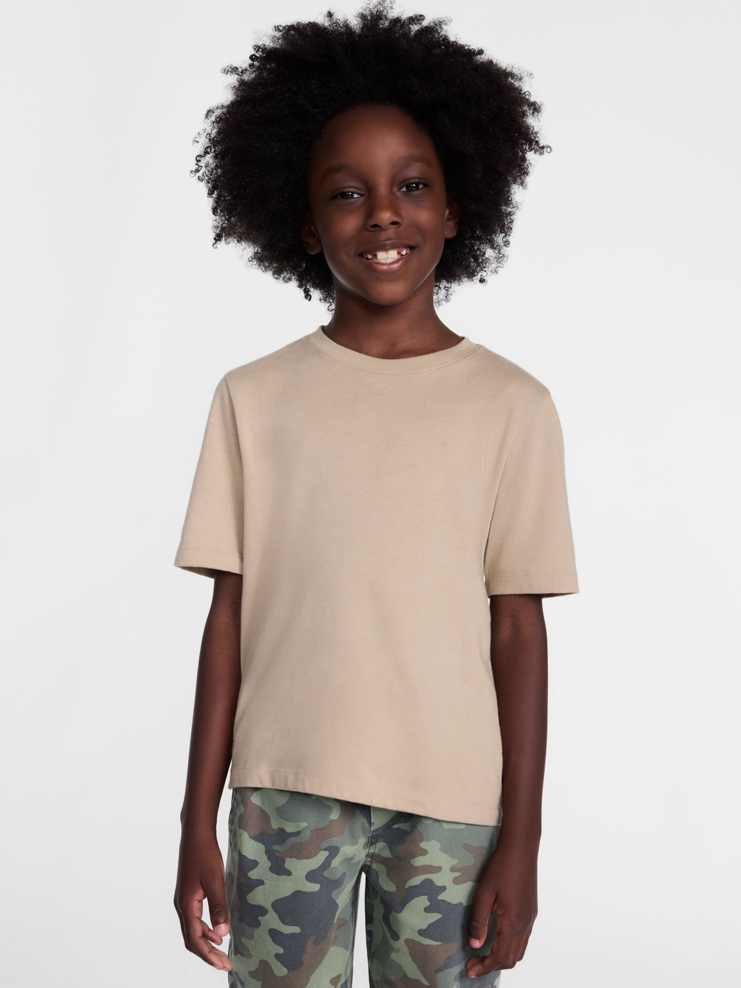 Wonder Nation Boys' Kid Tough Tee with Short Sleeves, Sizes XS-XXL & Husky