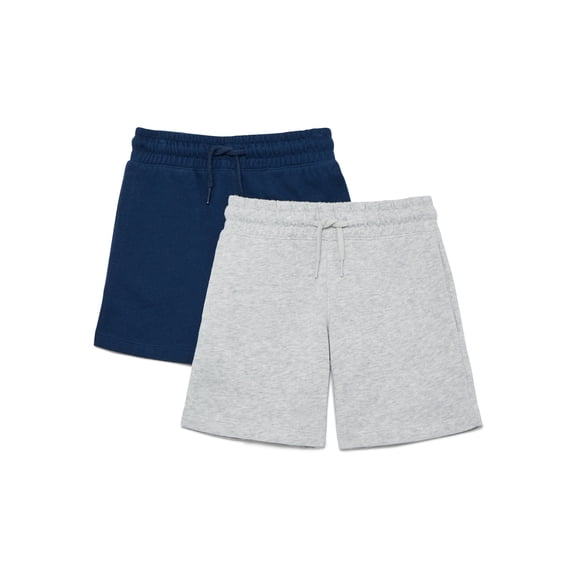 Wonder Nation Boys Knit Shorts, 2-Pack, Sizes 4-18 & Husky