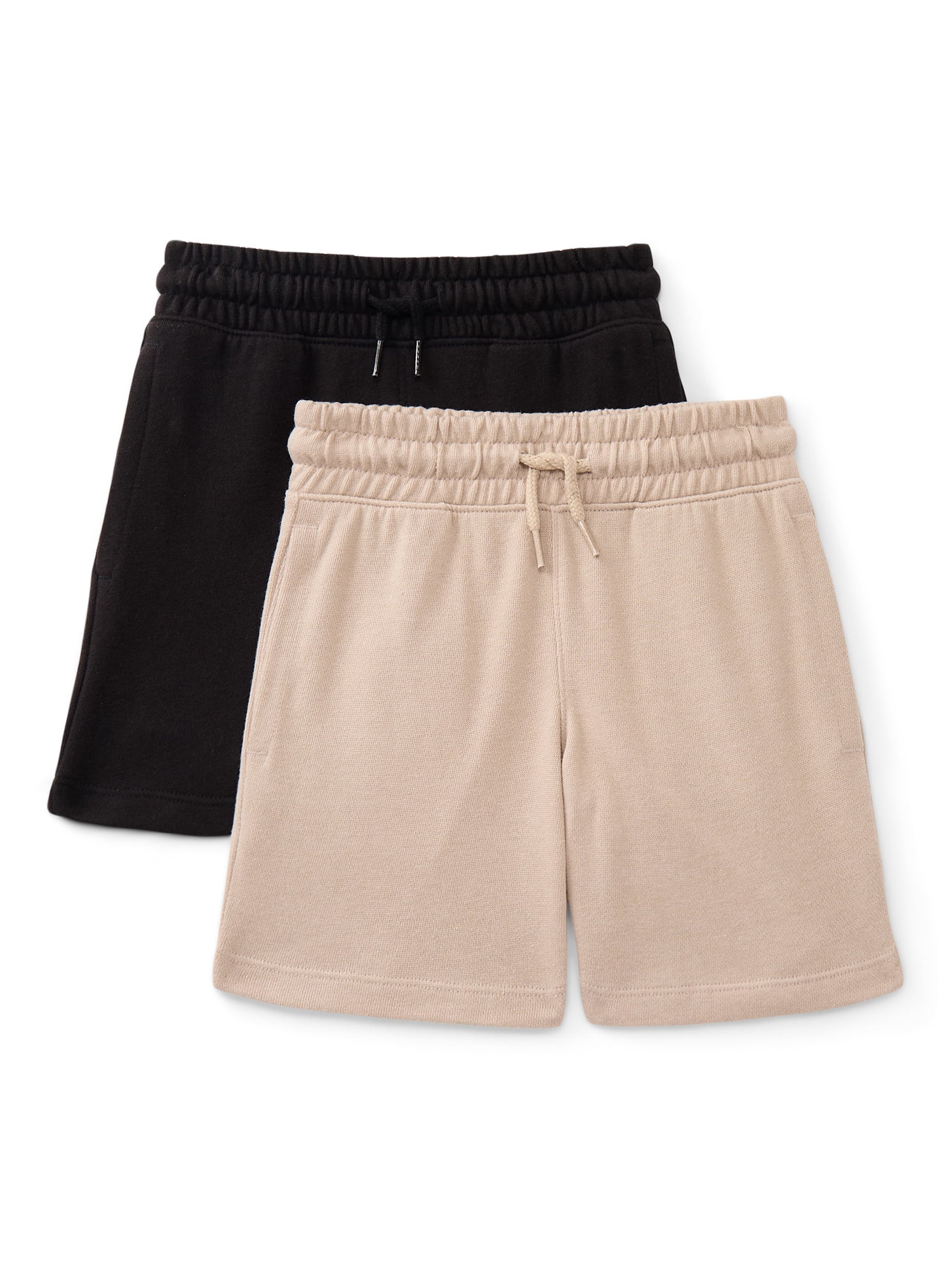 Wonder Nation Boys Knit Shorts, 2-Pack, Sizes 4-18 & Husky