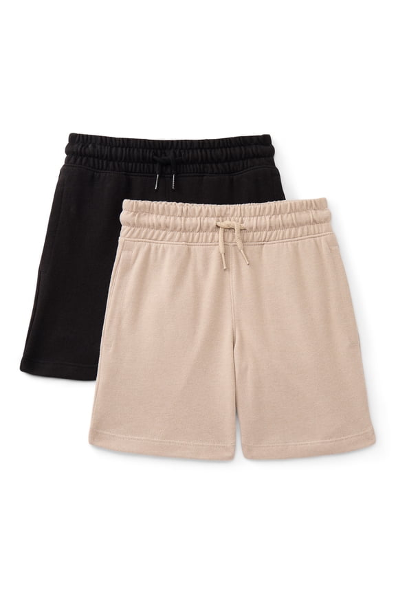 Boys Knit Shorts, 2-Pack, Sizes 4-18 & Husky