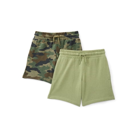 Boys Knit Shorts, 2-Pack, Sizes 4-18 & Husky