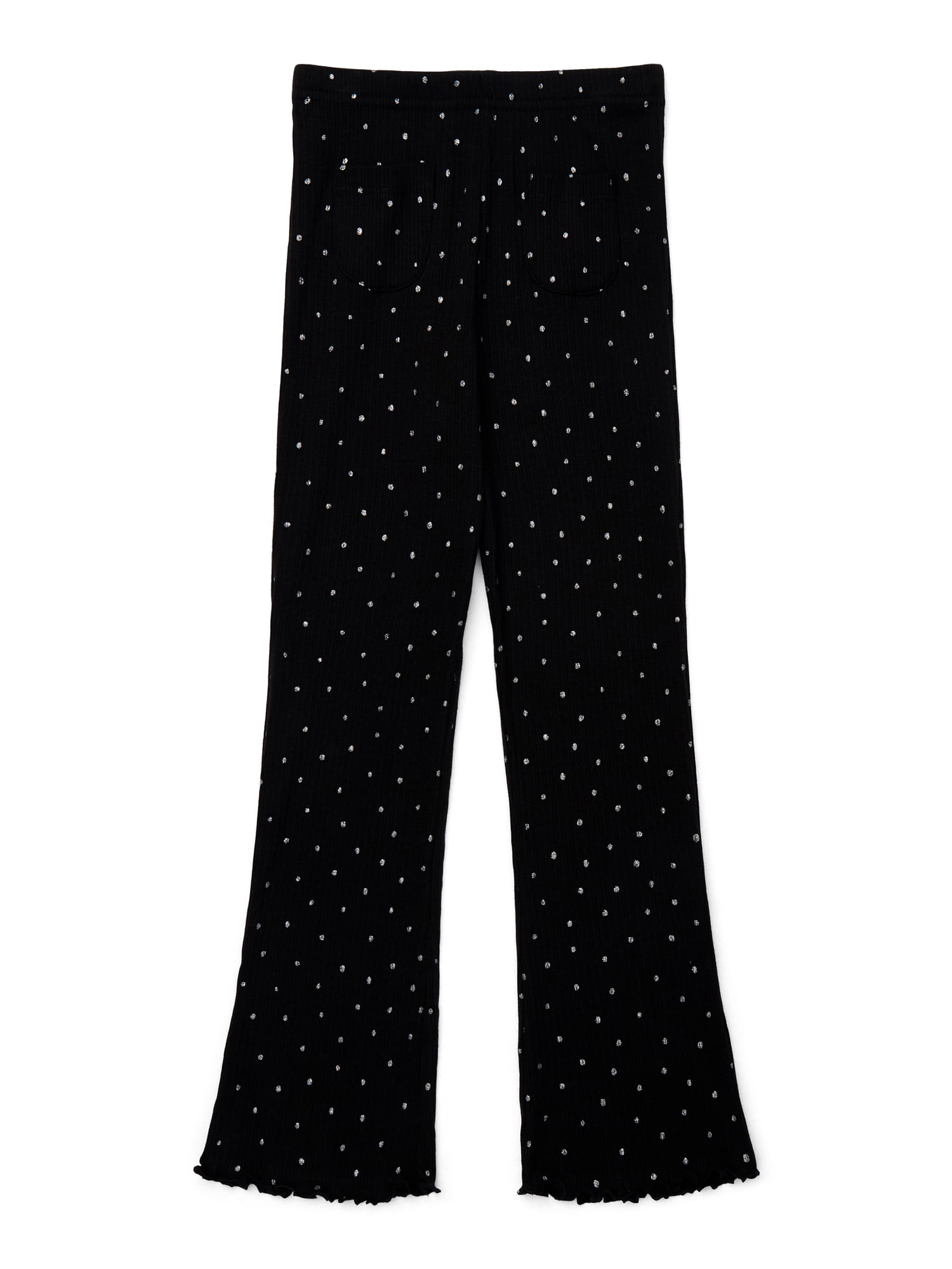 Wonder Nation Little Girls Flare Leggings with Front Patch Pockets, Sizes 4-10
