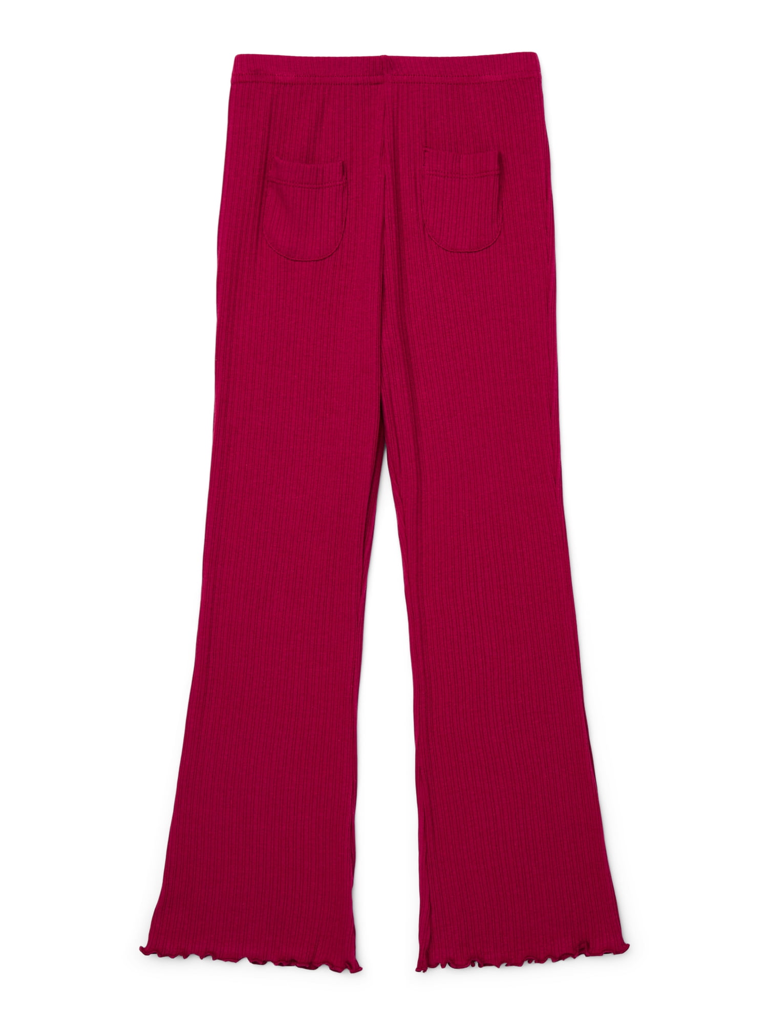 Wonder Nation Little Girls Flare Leggings with Front Patch Pockets, Sizes 4-10