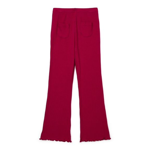 Wonder Nation Little Girls Flare Leggings with Front Patch Pockets, Sizes 4-10