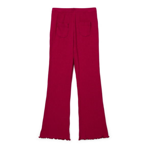 Wonder Nation Little Girls Flare Leggings with Front Patch Pockets, Sizes 4-10