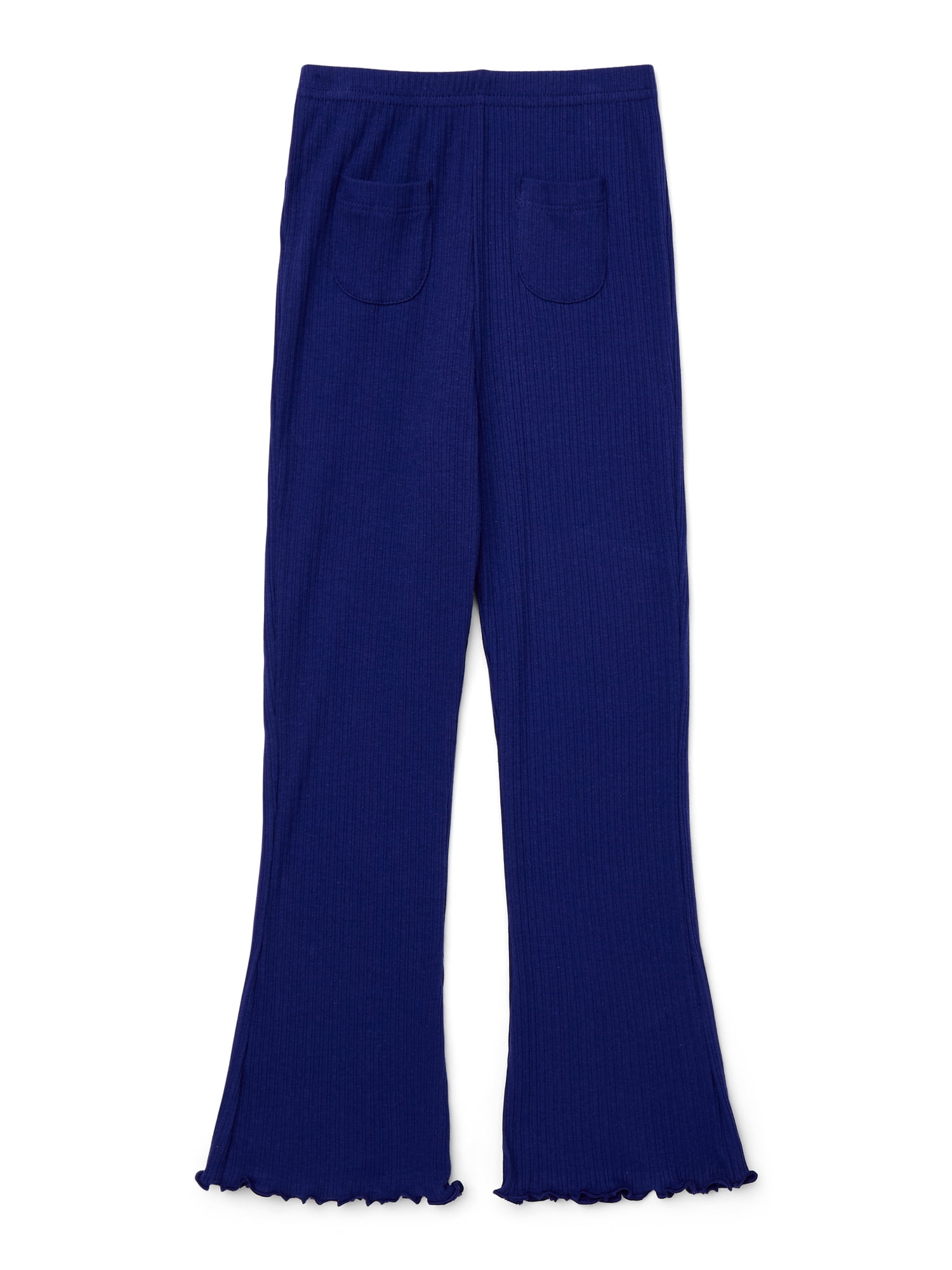 Wonder Nation Little Girls Flare Leggings with Front Patch Pockets, Sizes 4-10