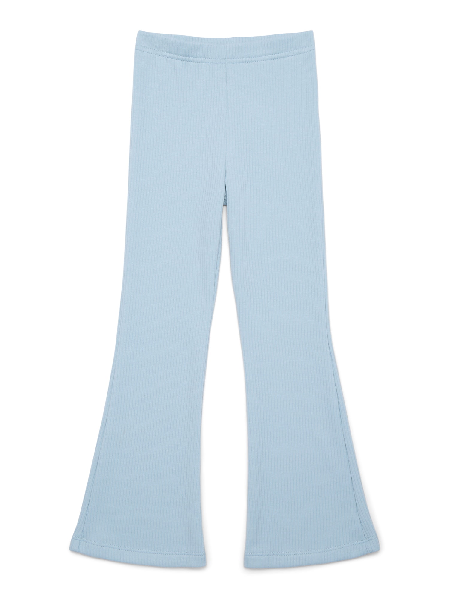 Wonder Nation Little Girls Ribbed Plush Flare Leggings, Sizes 4-10