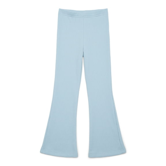 Wonder Nation Little Girls Ribbed Plush Flare Leggings, Sizes 4-10
