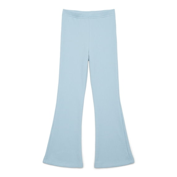 Wonder Nation Little Girls Ribbed Plush Flare Leggings, Sizes 4-10