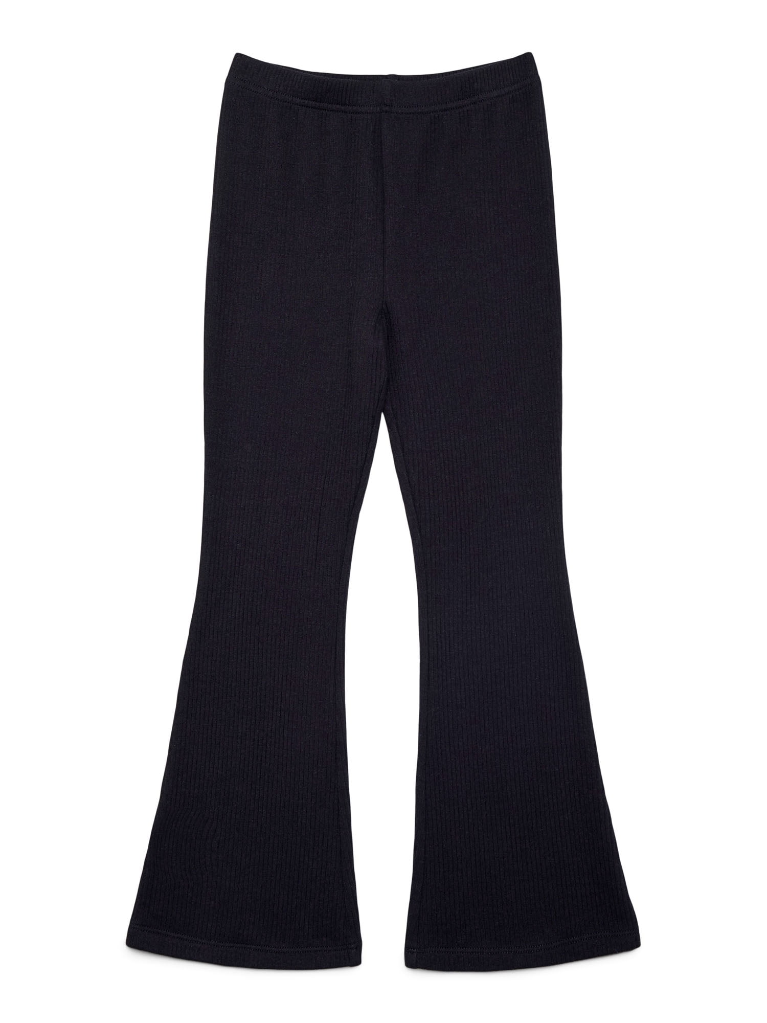 Wonder Nation Little Girls Ribbed Plush Flare Leggings, Sizes 4-10