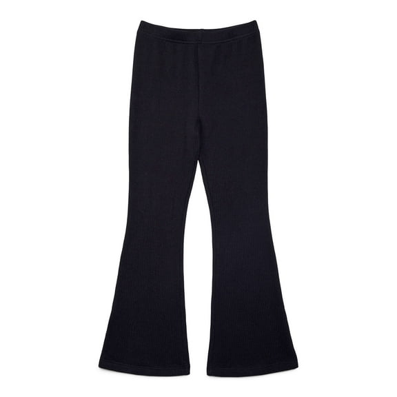 Wonder Nation Little Girls Ribbed Plush Flare Leggings, Sizes 4-10