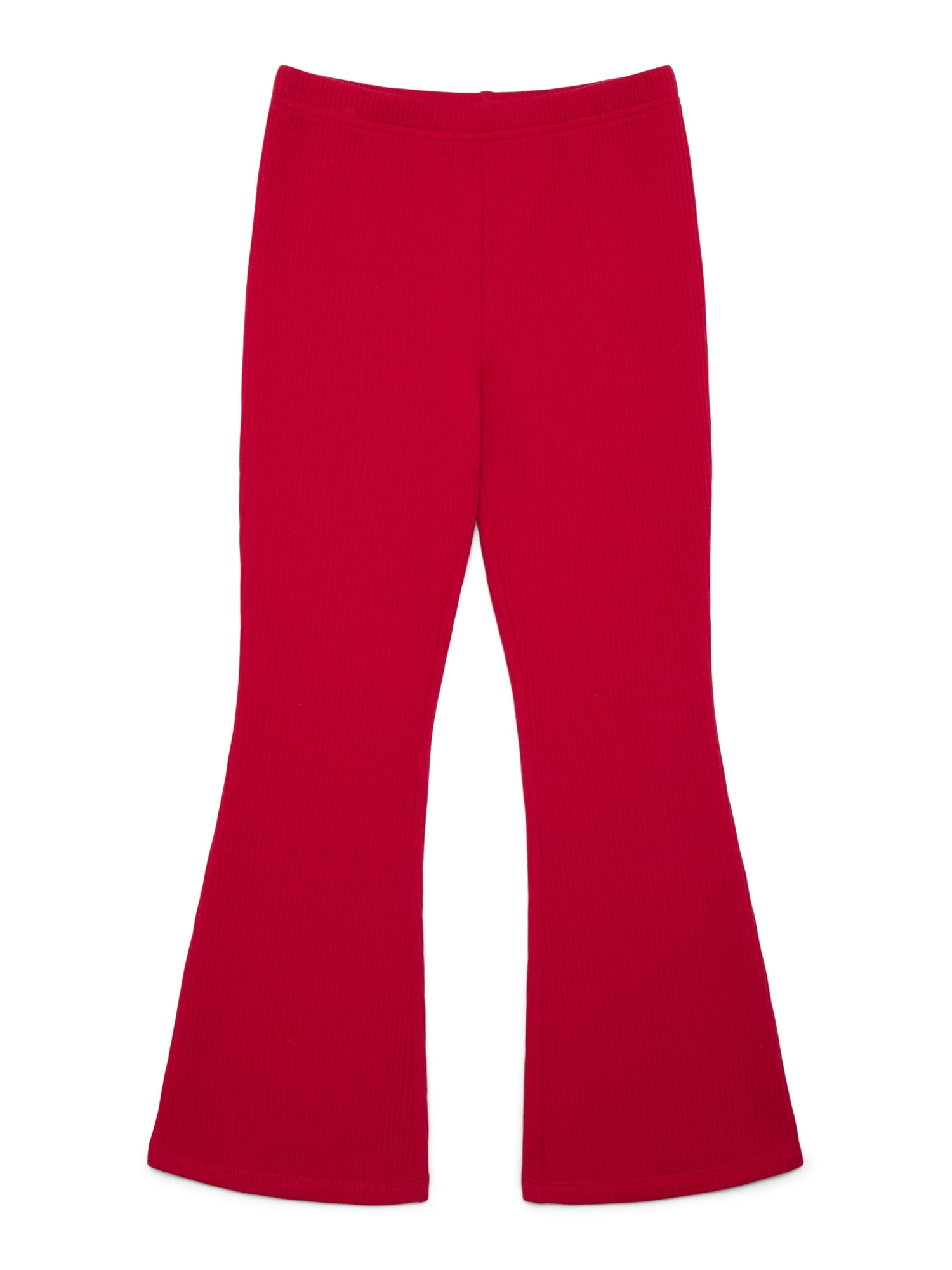 Wonder Nation Little Girls Ribbed Plush Flare Leggings, Sizes 4-10